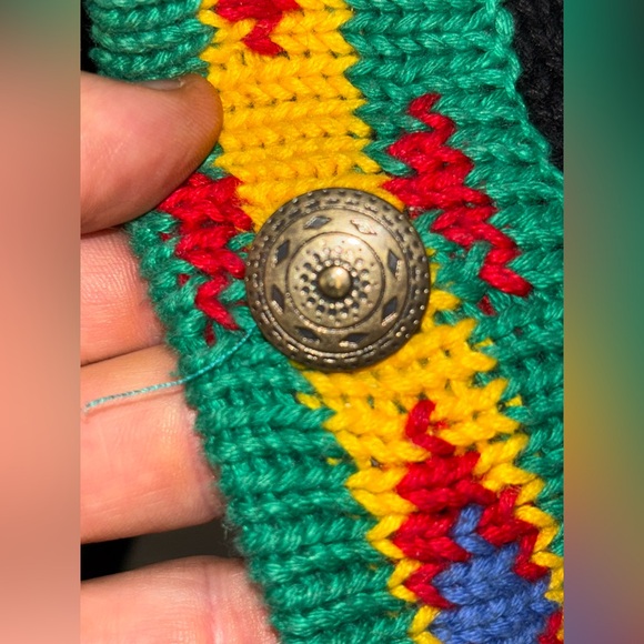 Sharon Young A Yull Yall Vintage holiday/western cardigan Rare find Medium - Picture 3 of 12